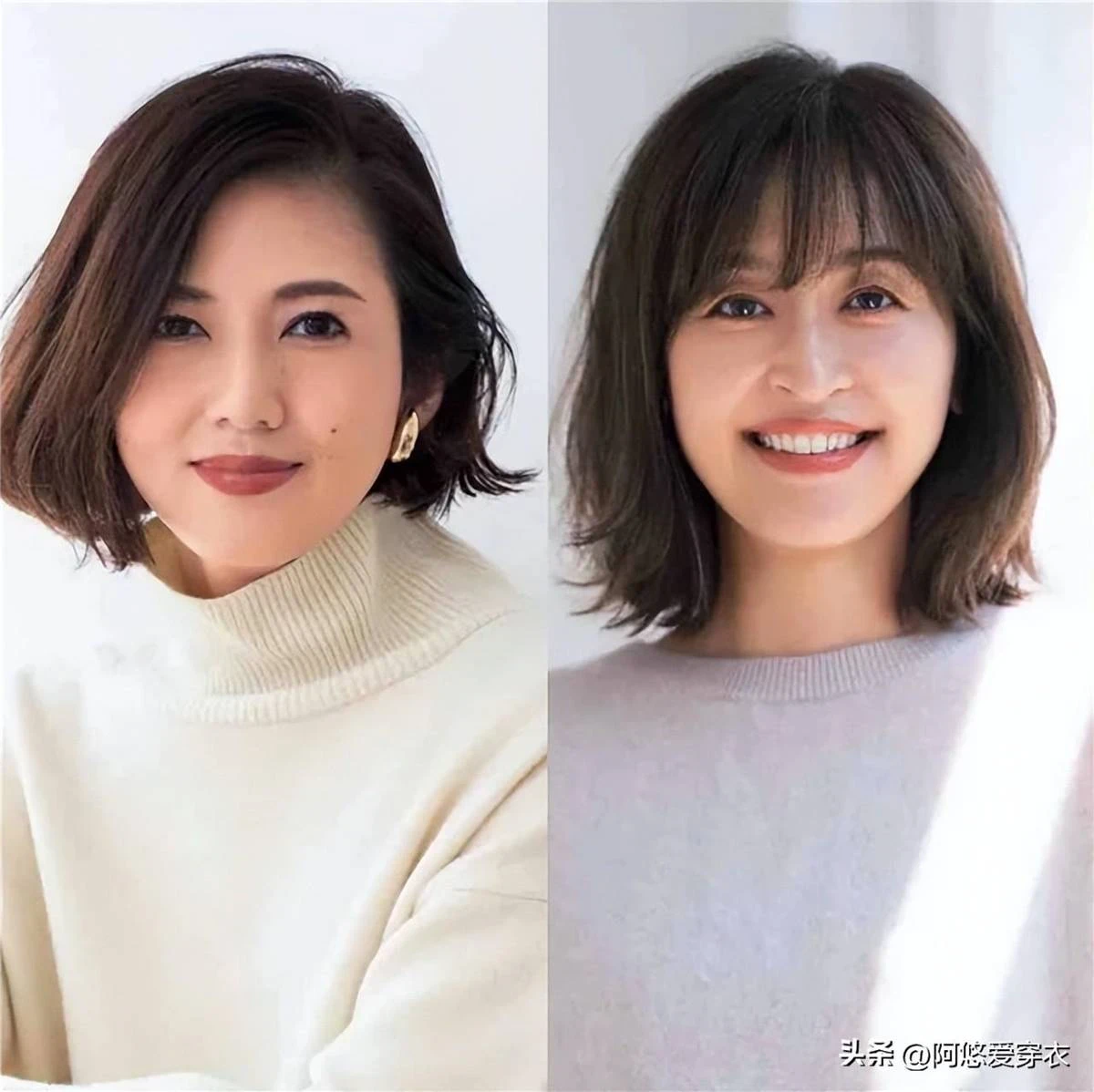女人過了40歲,頭髮建議過耳不過肩,現流行這3種齊肩燙,真洋氣