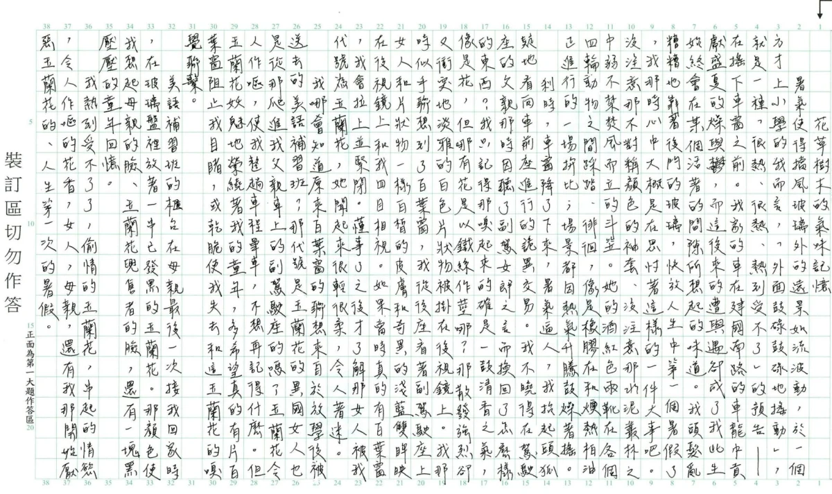 學測作文寫「父親外遇」被選為佳作範本 網友熱議:題材好猛