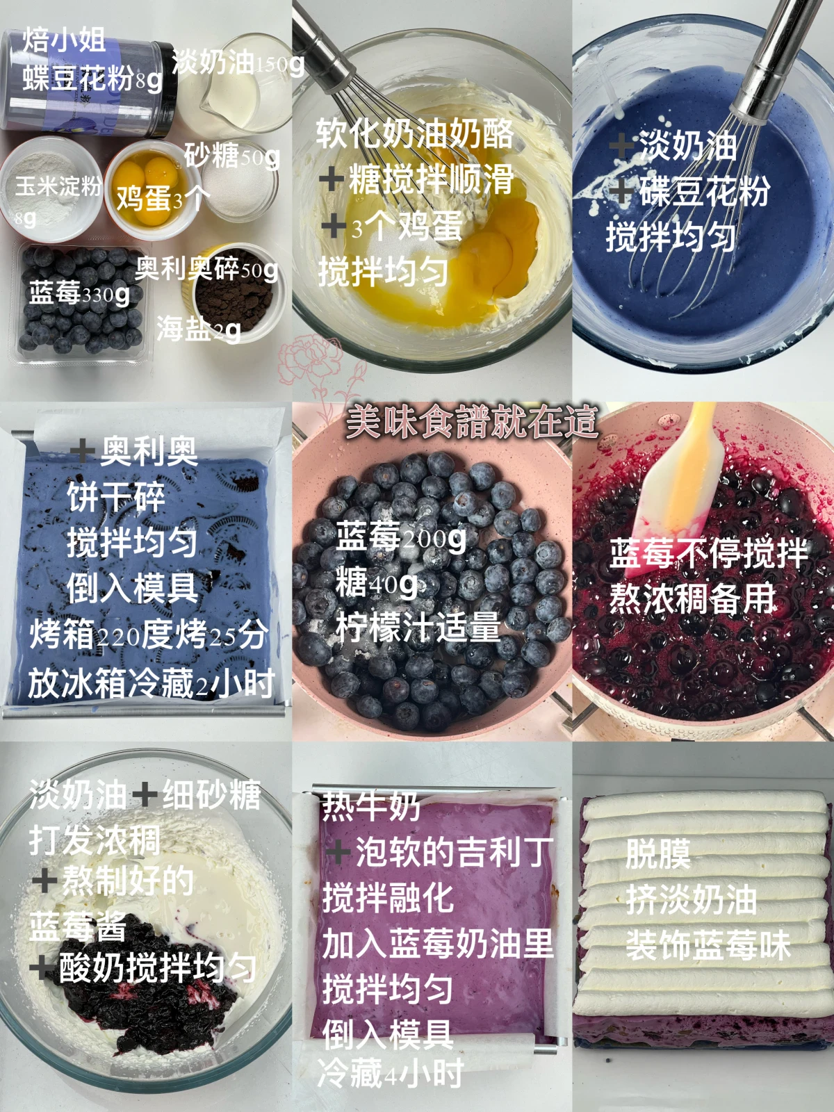 海鹽奧利奧藍莓芝士蛋糕💜高顏值下午茶